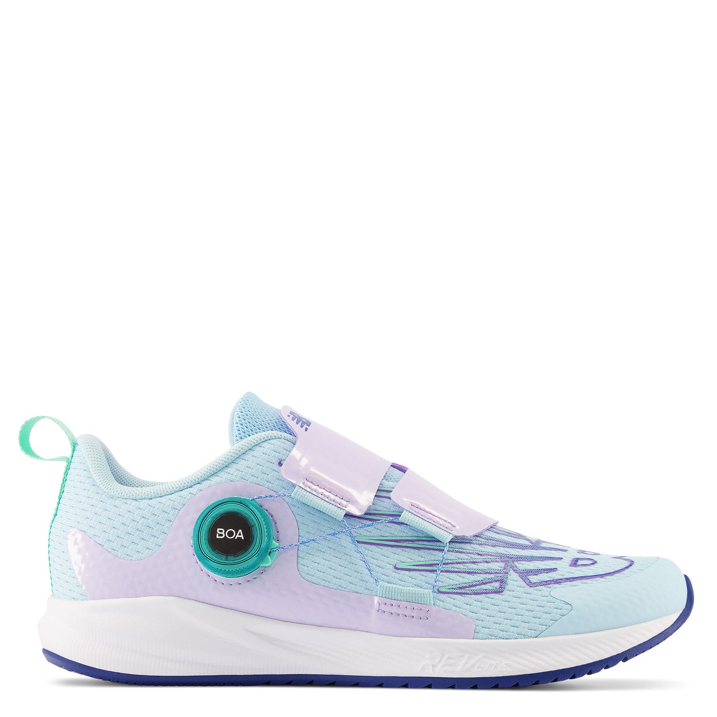 Peltz Shoes  Girl's New Balance Fuel Core Reveal v3 Sneaker - Big Kid BLUE LILAC GTRVLPB3