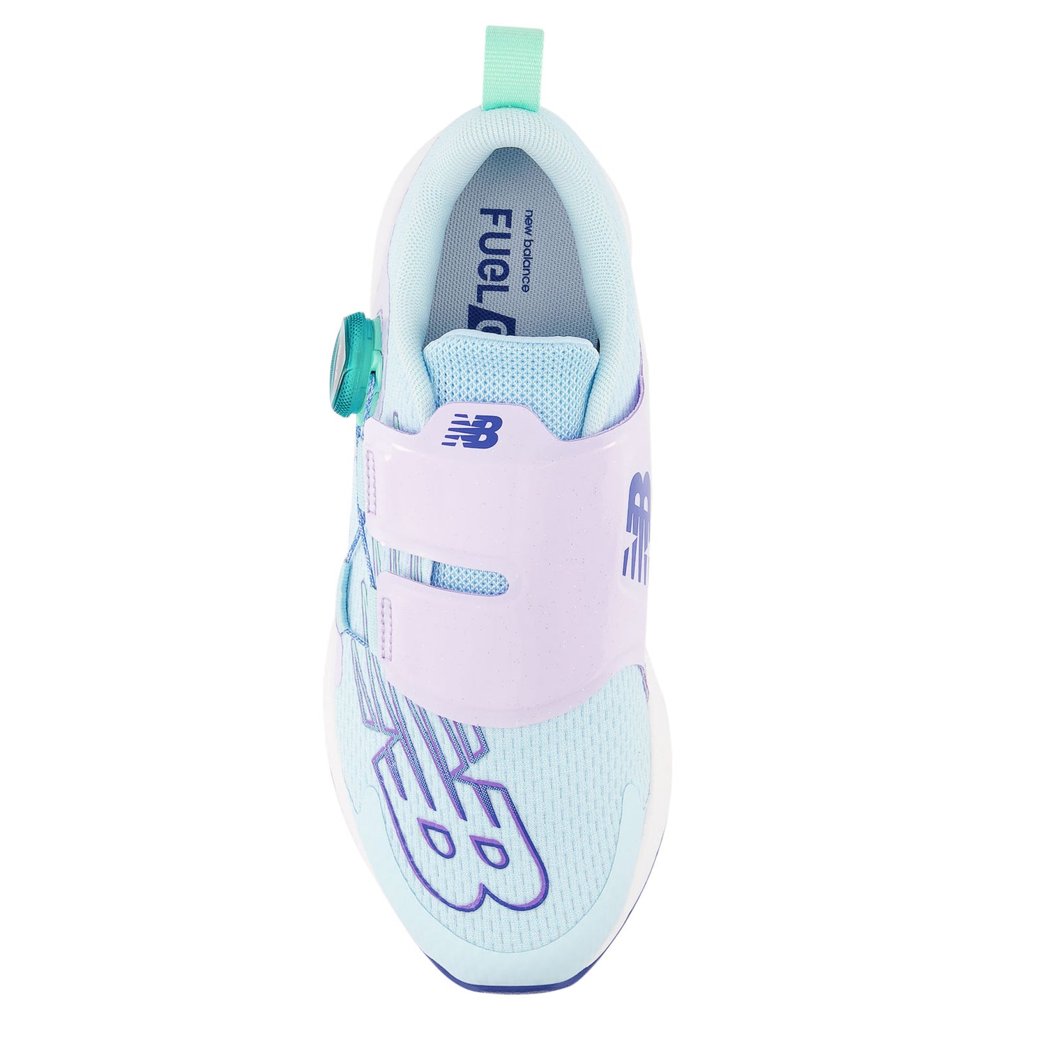 Peltz Shoes  Girl's New Balance Fuel Core Reveal v3 Sneaker - Big Kid BLUE LILAC GTRVLPB3