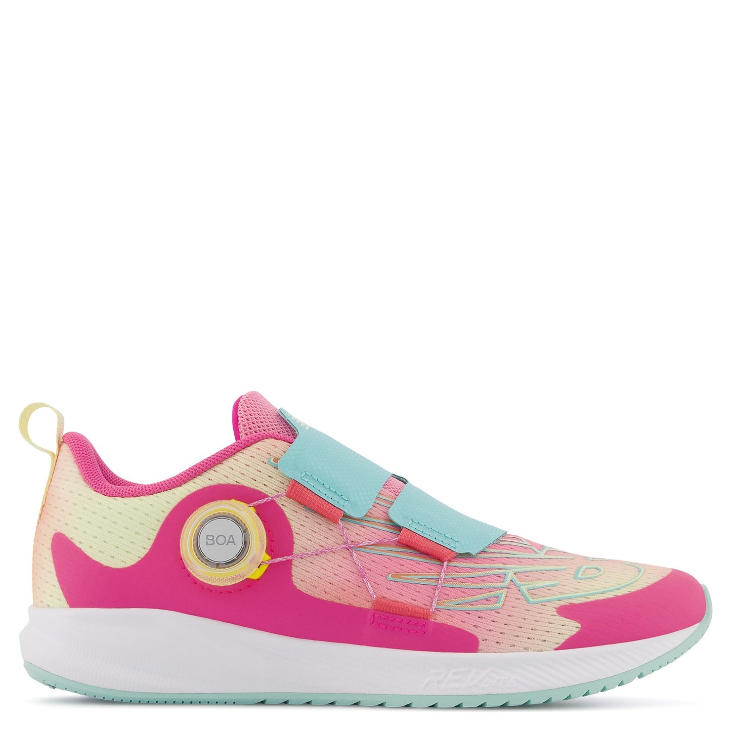 Peltz Shoes  Girl's New Balance Fuel Core Reveal v3 Sneaker - Big Kid PINK BLUE GTRVLPS3