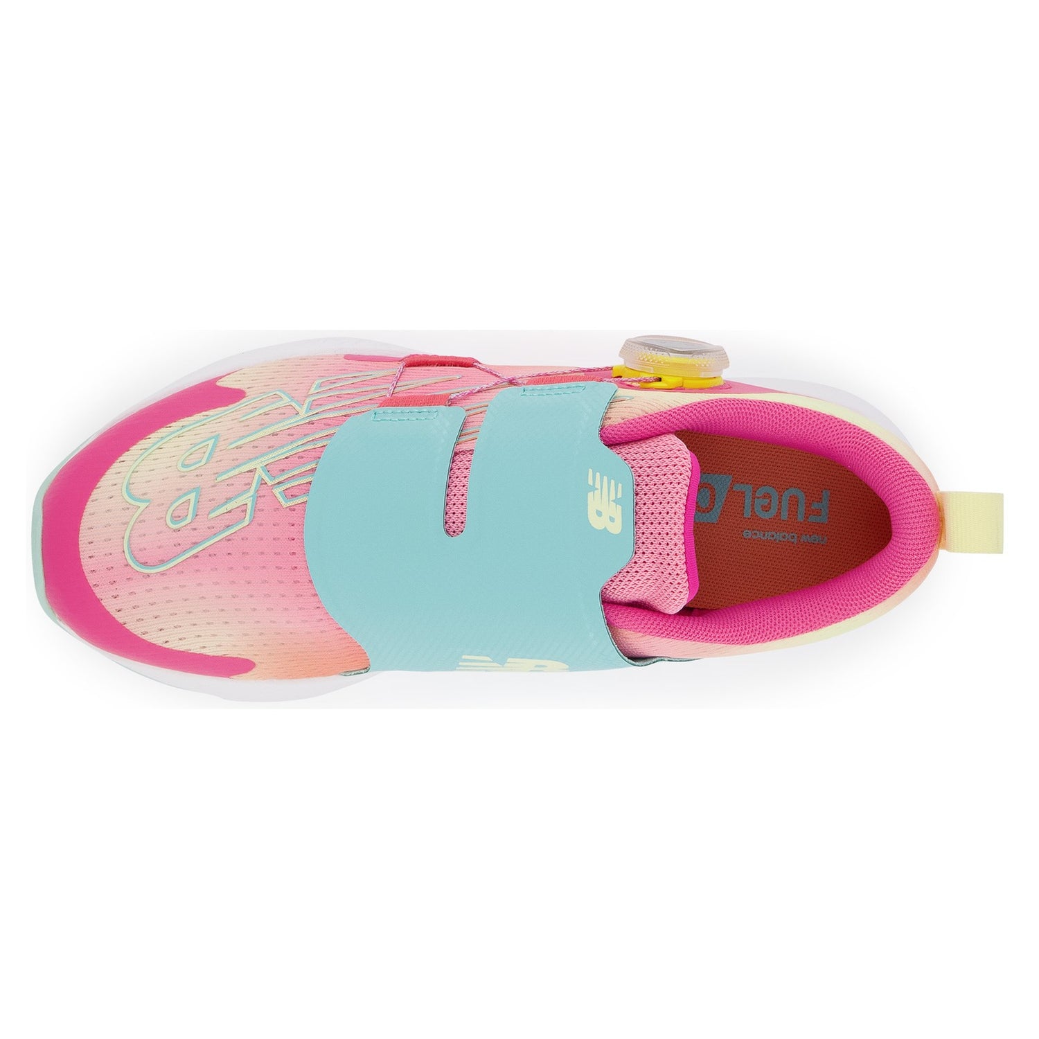 Peltz Shoes  Girl's New Balance Fuel Core Reveal v3 Sneaker - Big Kid PINK BLUE GTRVLPS3
