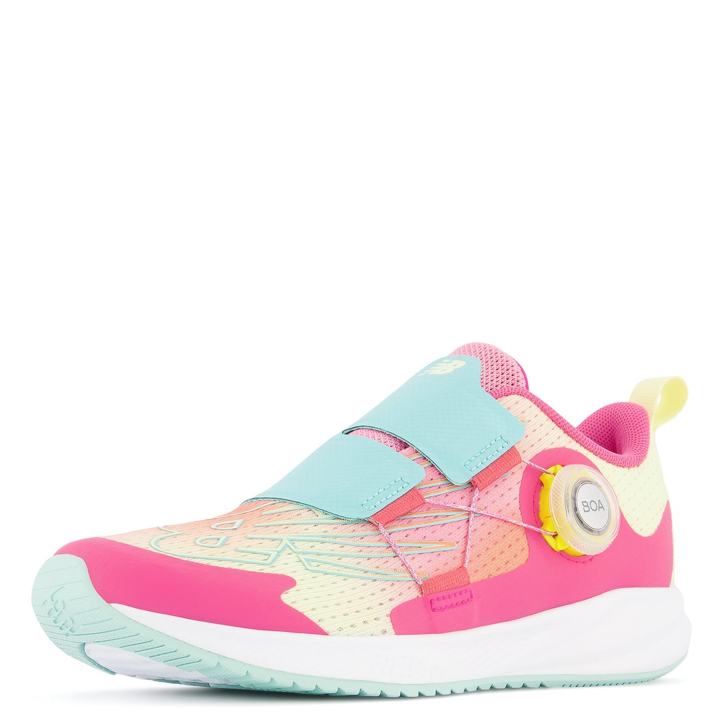Peltz Shoes  Girl's New Balance Fuel Core Reveal v3 Sneaker - Big Kid PINK BLUE GTRVLPS3