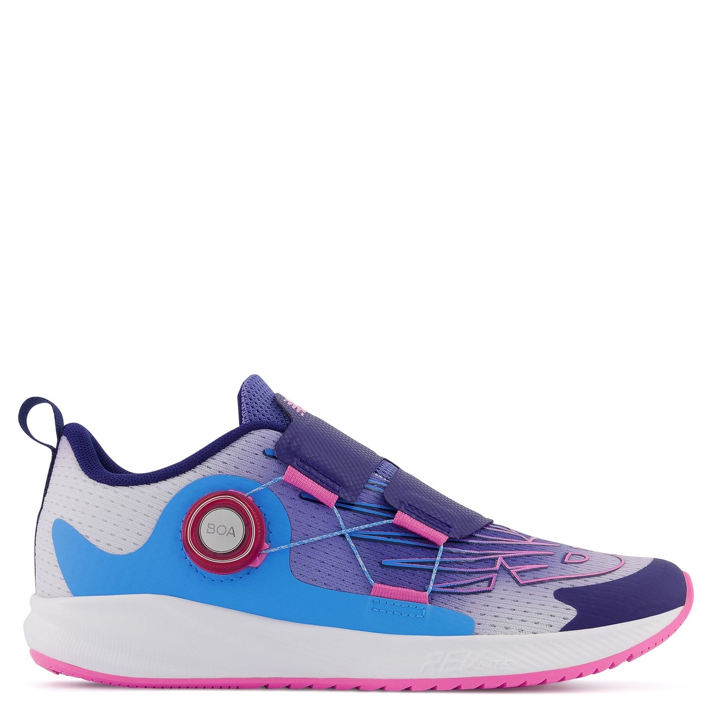 Peltz Shoes  Girl's New Balance Fuel Core Reveal v3 Sneaker - Big Kid VIOLET MULTI GTRVLVA3
