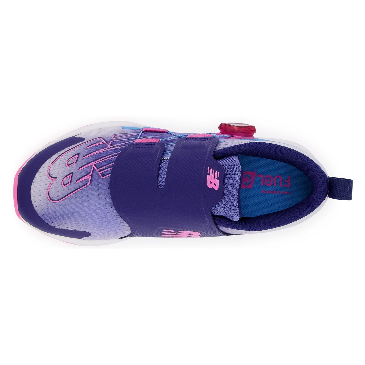 Peltz Shoes  Girl's New Balance Fuel Core Reveal v3 Sneaker - Big Kid VIOLET MULTI GTRVLVA3