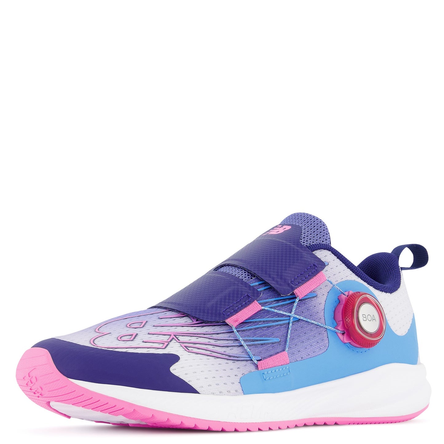 Peltz Shoes  Girl's New Balance Fuel Core Reveal v3 Sneaker - Big Kid VIOLET MULTI GTRVLVA3