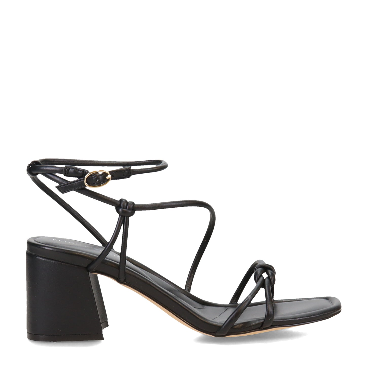 Peltz Shoes  Women's Marc Fisher Gurion Sandal BLACK GURION-BLK01
