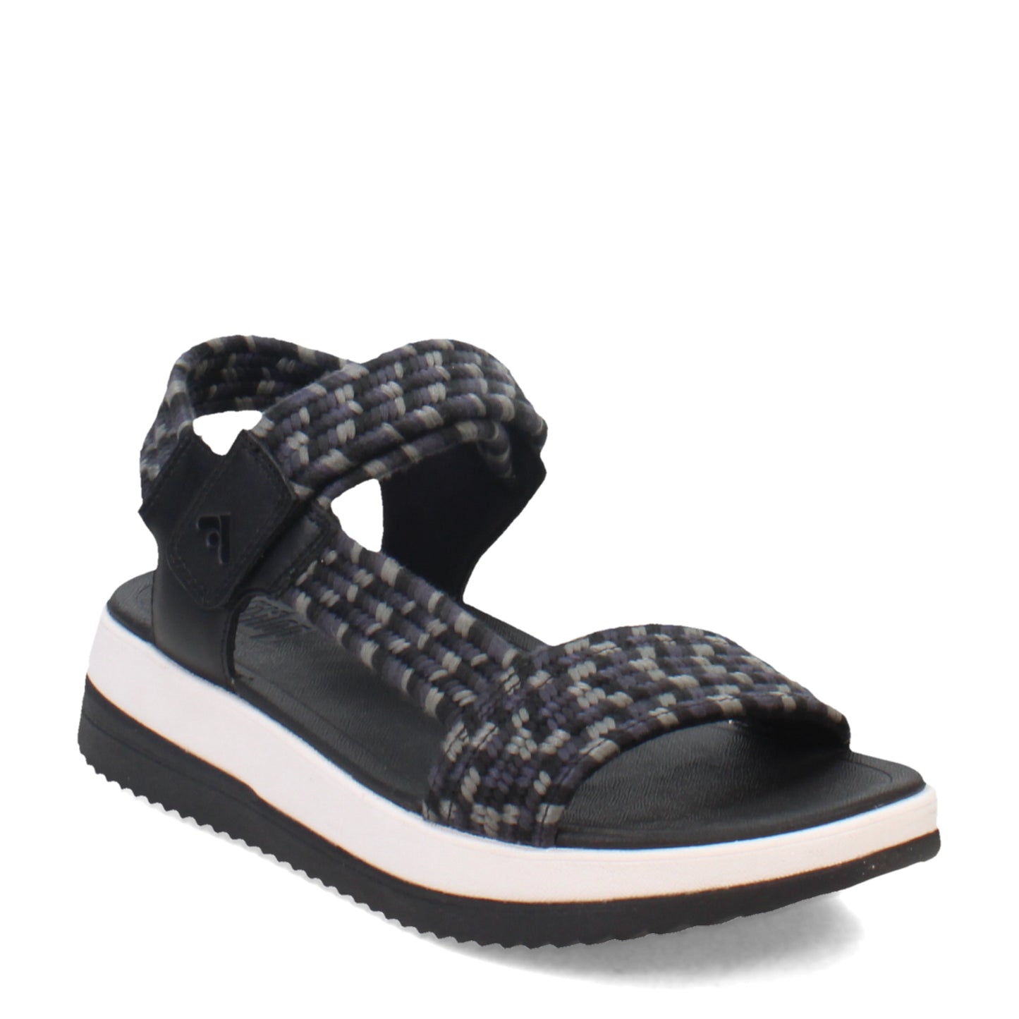 Peltz Shoes  Women's FitFlop Surff Art-Webbing Back-Strap Sandal Black GW2-231