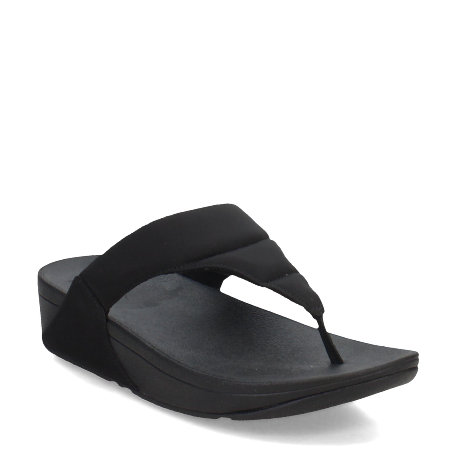 Peltz Shoes  Women's FitFlop Lulu Water Resistant Thong Sandal Black GW6-090