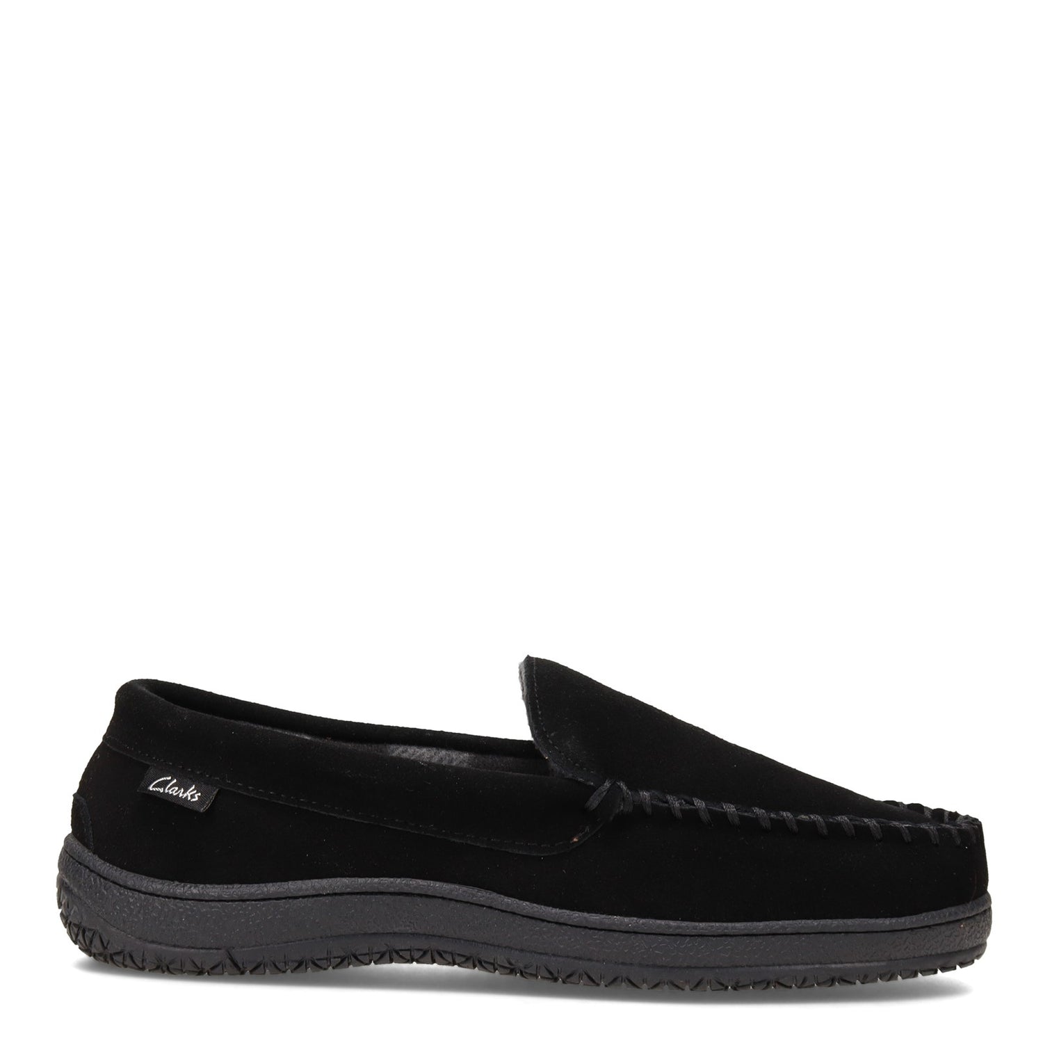 Peltz Shoes  Men's Clarks Venetian Moc Slipper BLACK GF2448M-201