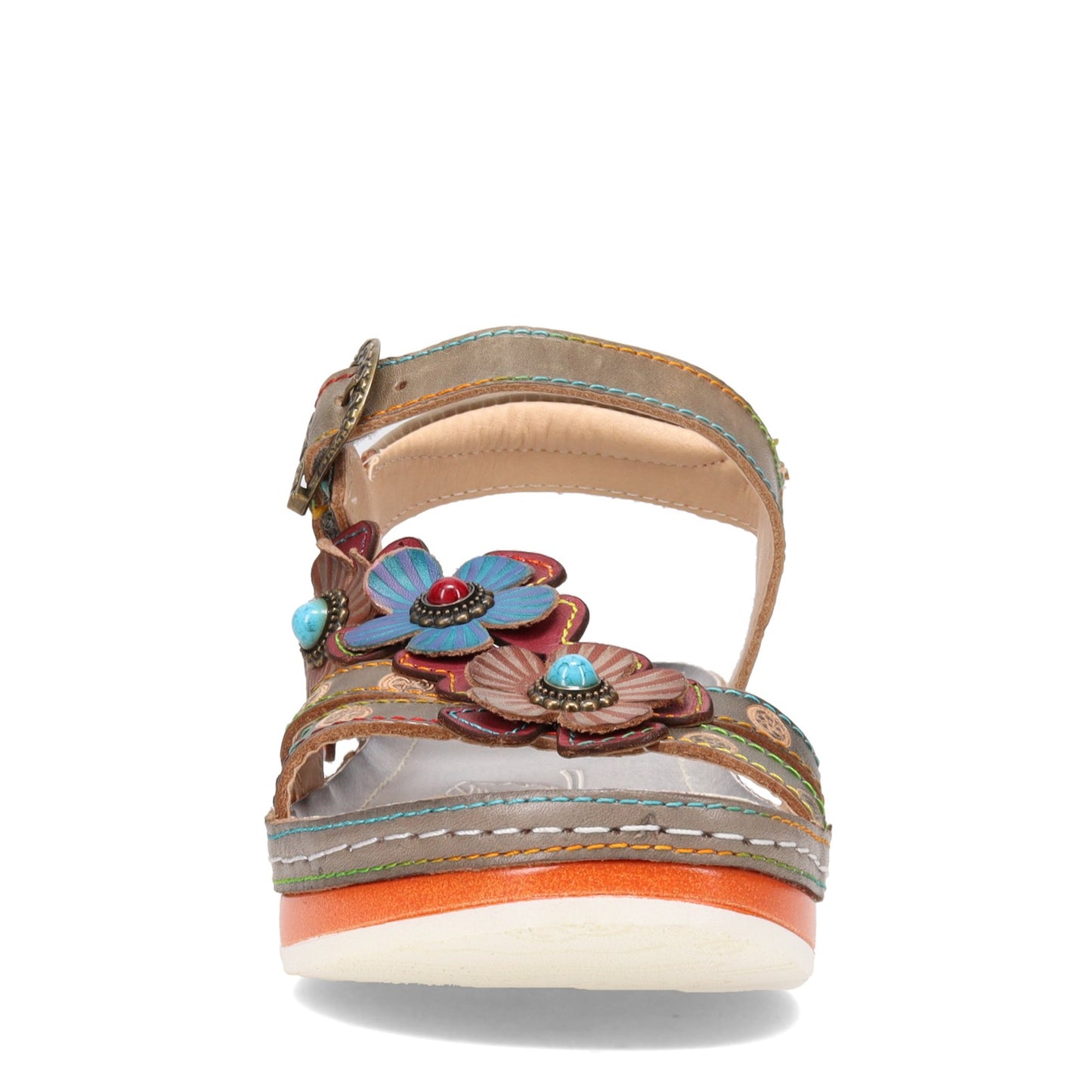Peltz Shoes  Women's L'Artiste by Spring Step Goodie Sandal Gray GOODIE-GRY
