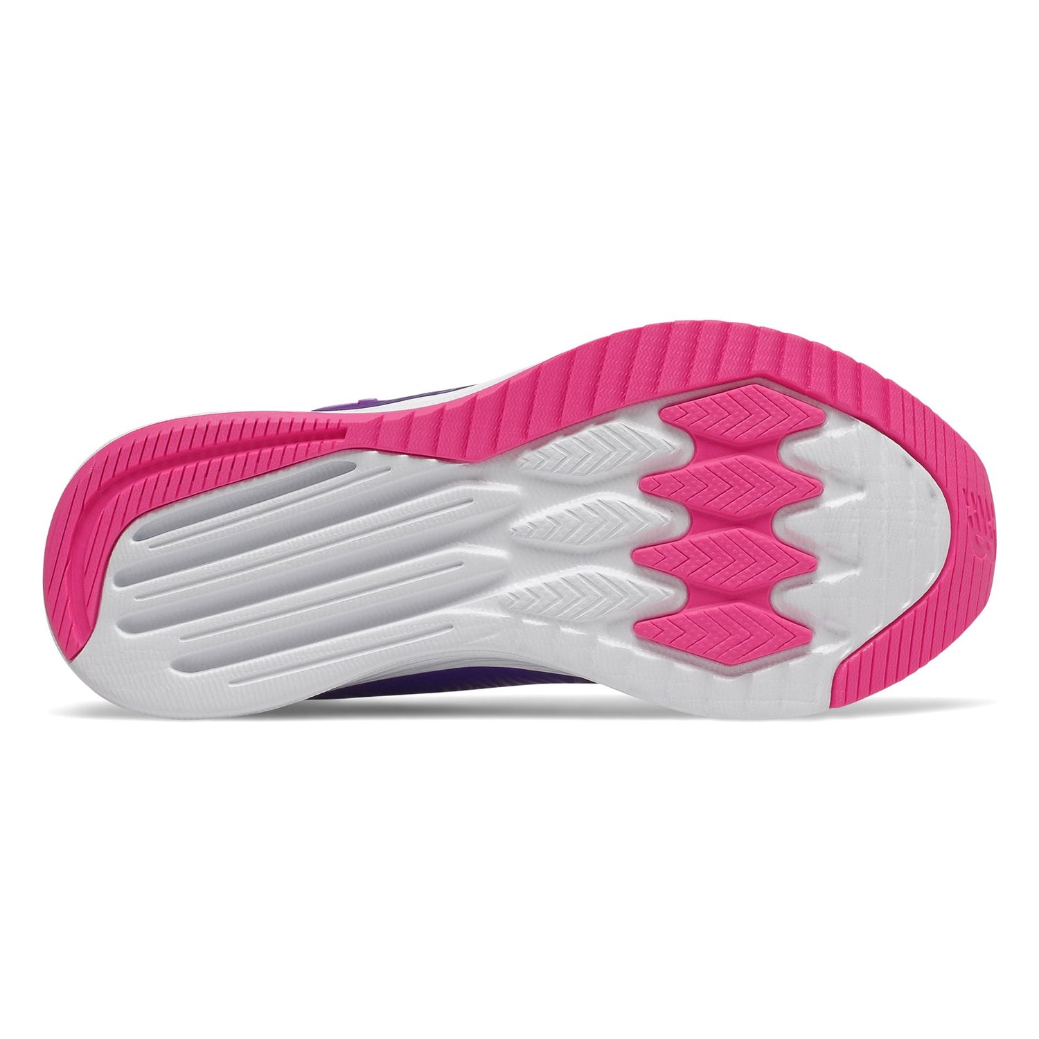 Peltz Shoes  Girl's New Balance Fuel Core Reveal v3 Sneaker - Big Kid GREY PINK GTRVLGP3