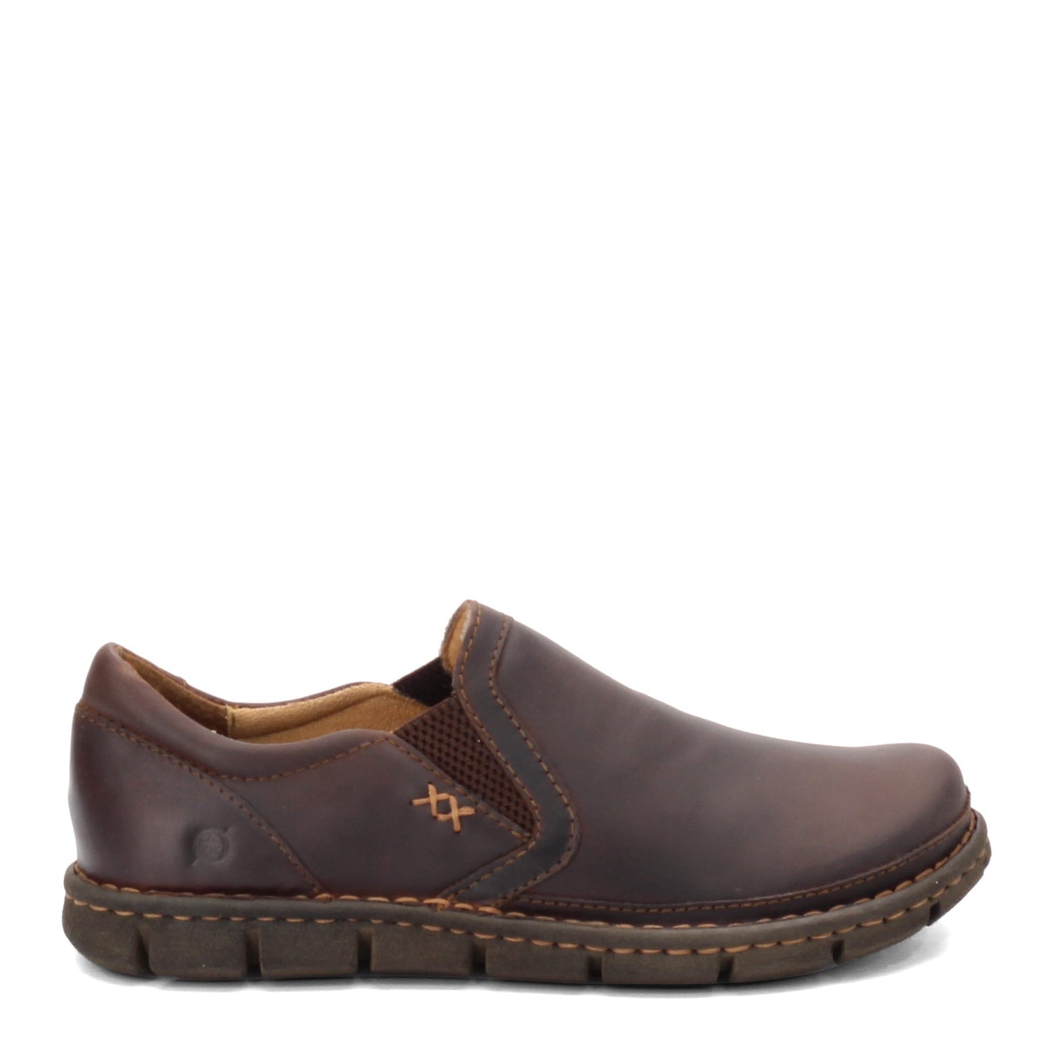Peltz Shoes  Men's Born Sawyer Loafer Dark Brown H16283