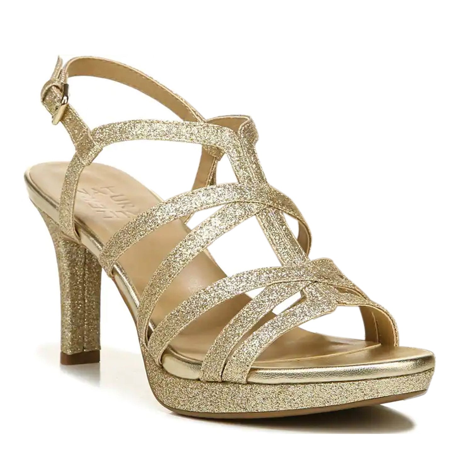 Peltz Shoes  Women's Naturalizer Baylor Dress Sandal GOLD H1868S5702