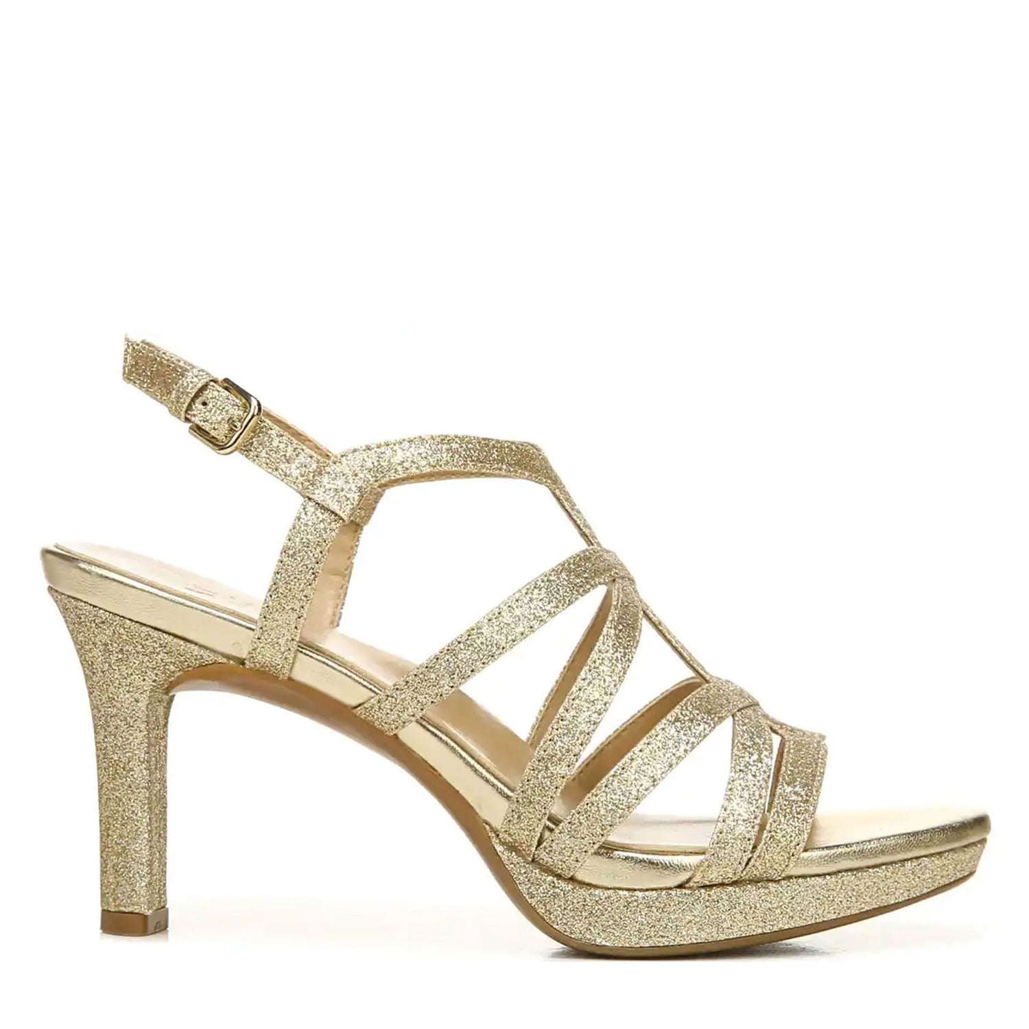 Peltz Shoes  Women's Naturalizer Baylor Dress Sandal GOLD H1868S5702