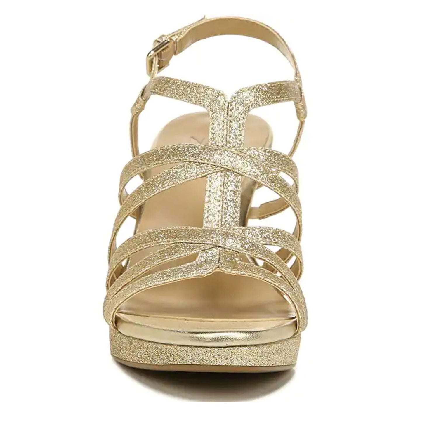 Peltz Shoes  Women's Naturalizer Baylor Dress Sandal GOLD H1868S5702