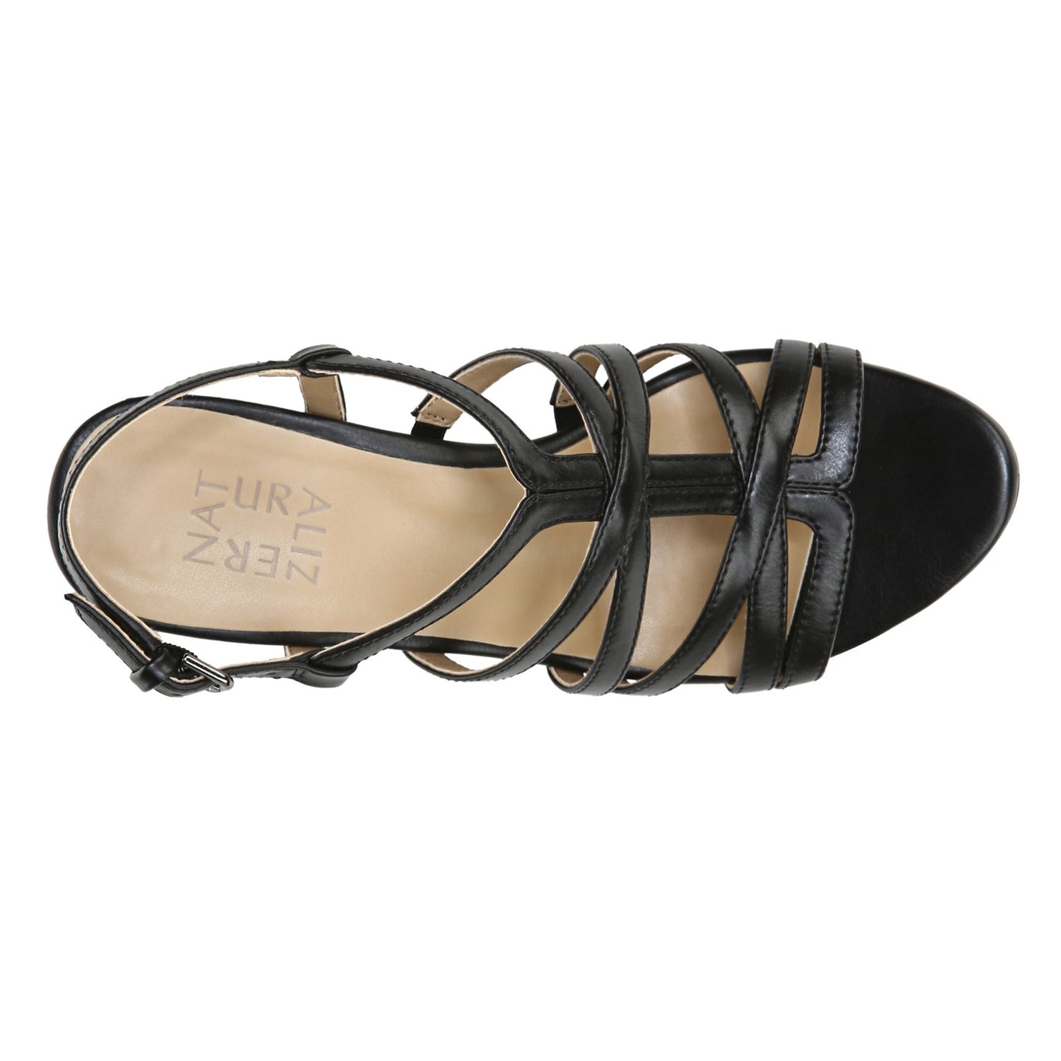 Peltz Shoes  Women's Naturalizer Baylor Dress Sandal BLACK H1868S8002