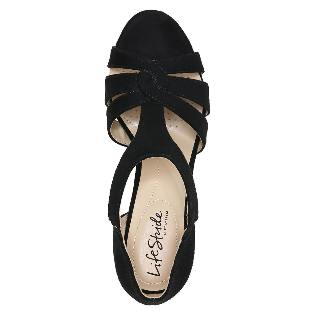 Women's LifeStride Caramel Sandal Black Micro H4816F1004