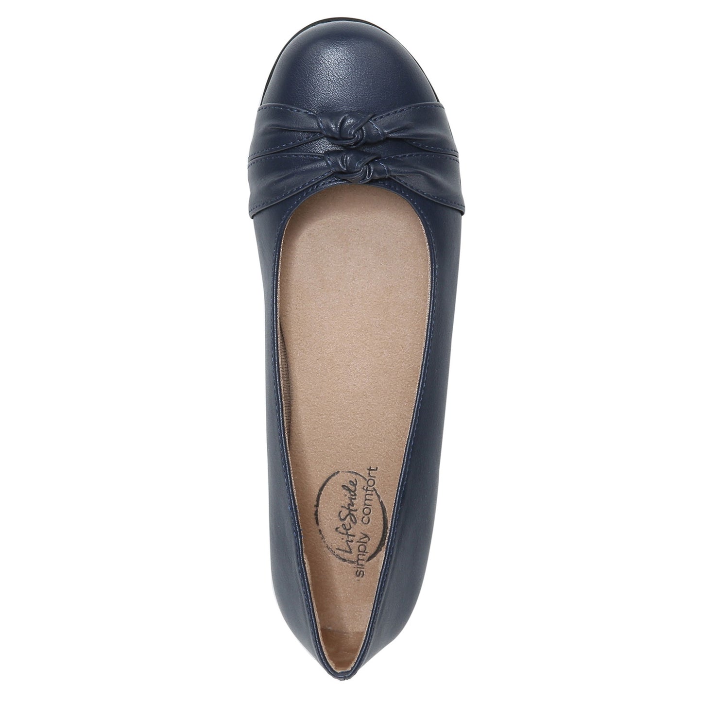 Peltz Shoes  Women's LifeStride Anika Flat Navy H4879S2401