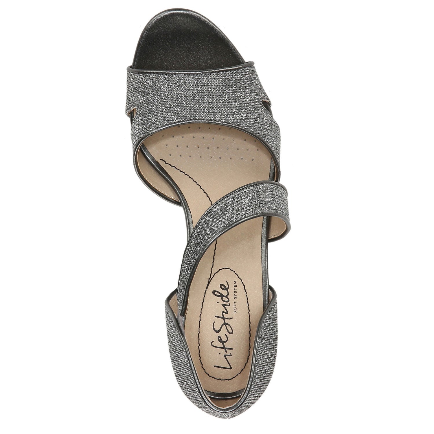Peltz Shoes  Women's LifeStride Mega Sandal Pewter H5058F2020
