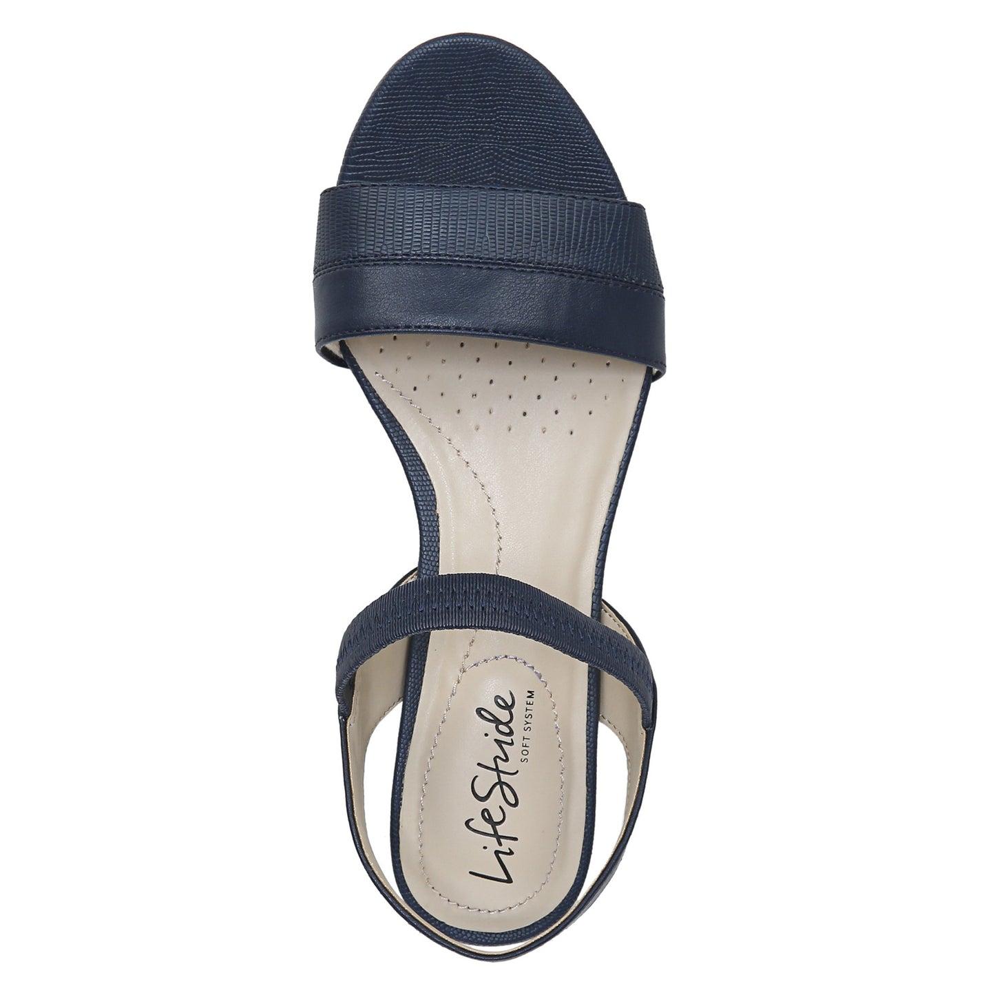 Peltz Shoes  Women's LifeStride Yuma Sandal NAVY H5211S1400