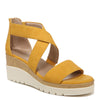 Peltz Shoes  Women's SOUL Naturalizer Goodtimes Wedge Sandal YELLOW H5571S2700