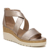 Peltz Shoes  Women's SOUL Naturalizer Goodtimes Wedge Sandal silver H5571S3020