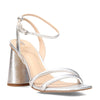 Peltz Shoes  Women's Sam Edelman Kia Sandal SILVER H5768L3020