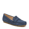 Peltz Shoes  Women's SOUL Naturalizer Seven Loafer NAVY NUBUCK H7144S3402