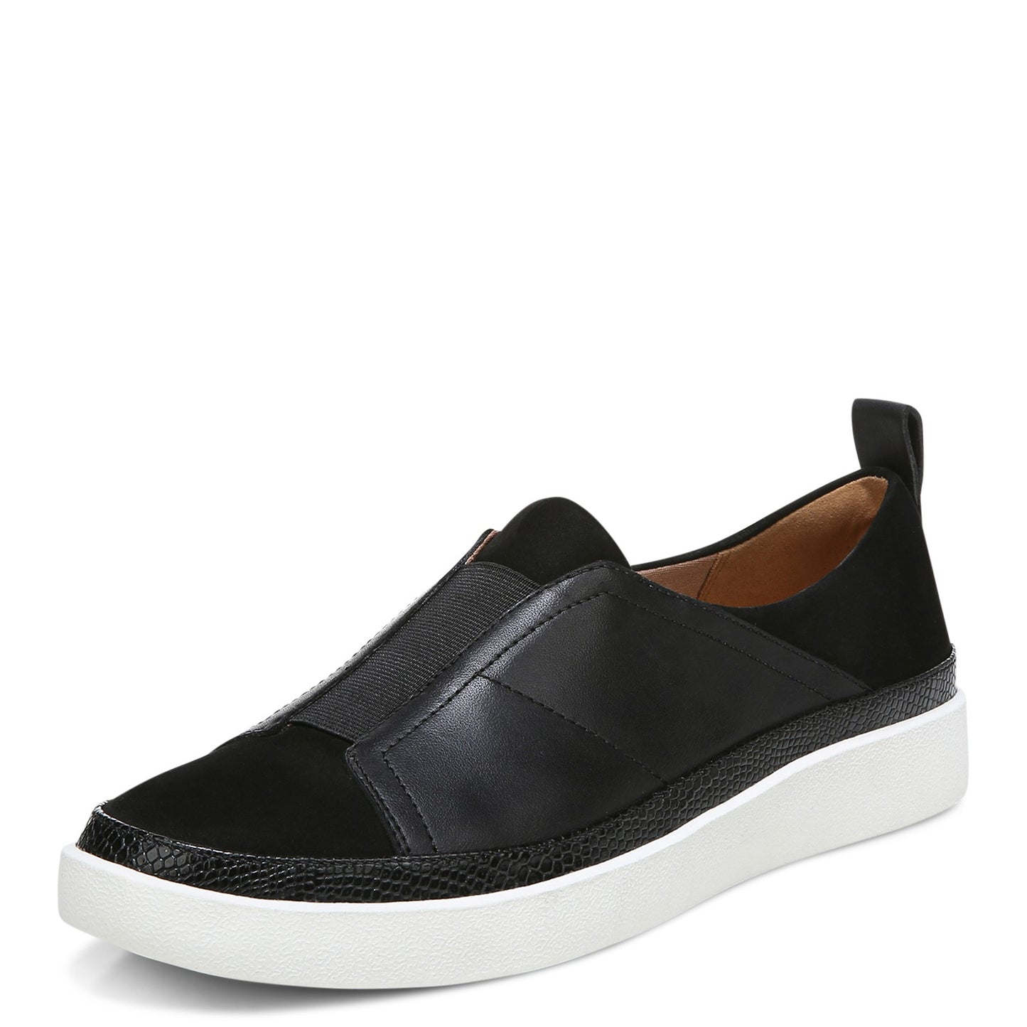 Peltz Shoes  Women's Vionic Zinah Slip-On Black Leather H7721L1001