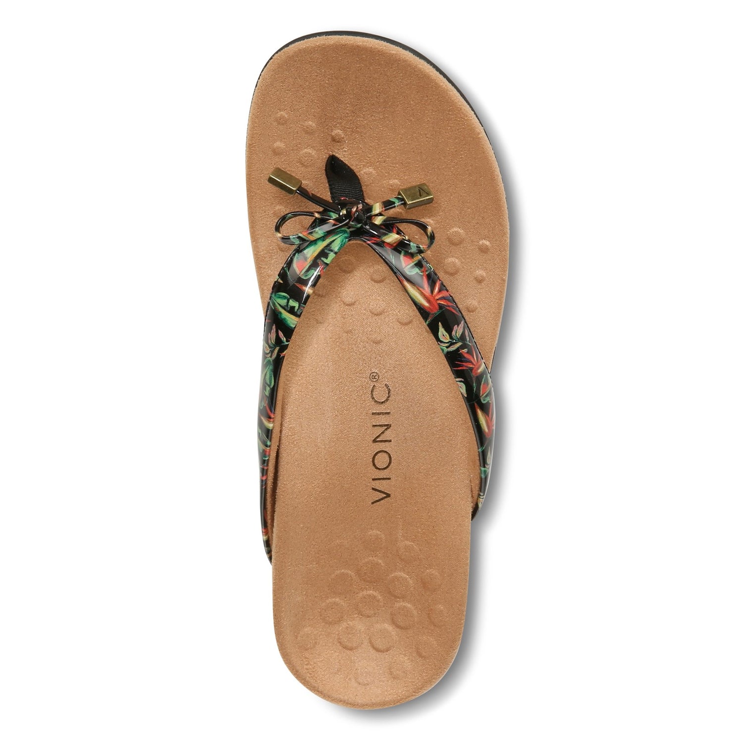 Peltz Shoes  Women's Vionic Bella II Sandal BLACK TROPICAL H7740S1001