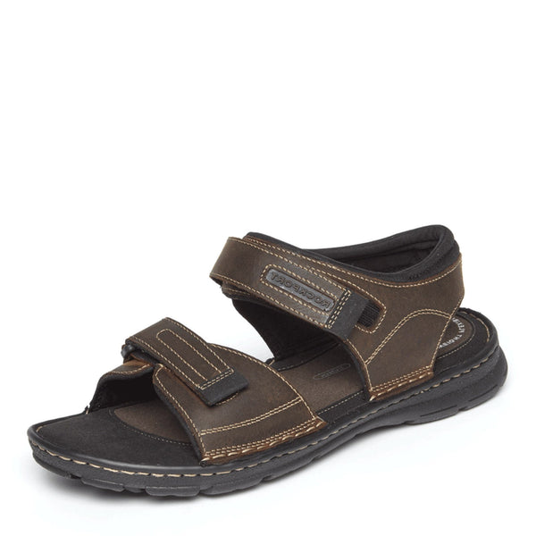 Rockport Mens Darwyn Quarter Strap Platform Slide Sandal Black Leather Size 11.5 Shop Men main image 2