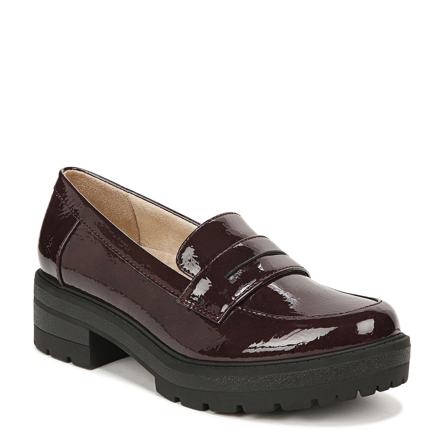 Peltz Shoes  Women's SOUL Naturalizer Nova Loafer BURGUNDY PATENT H8164S4600