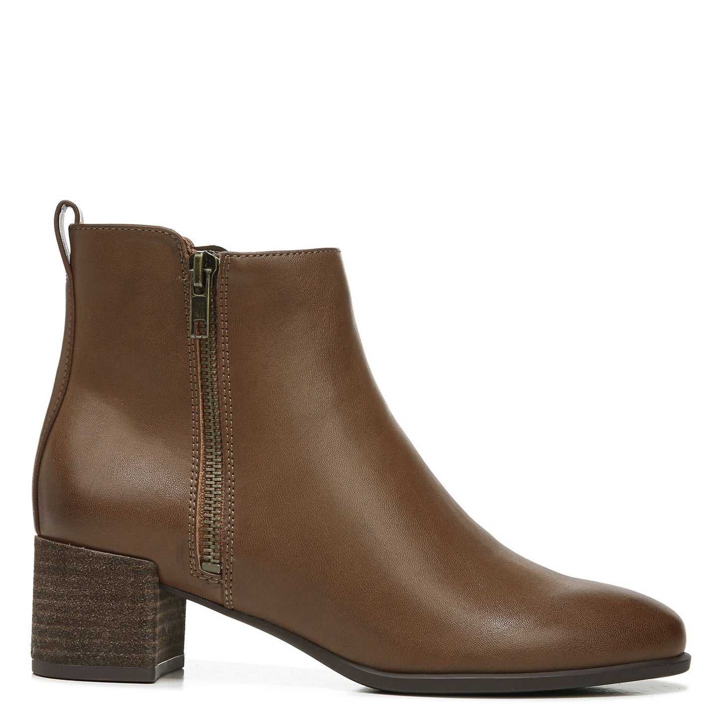 Peltz Shoes  Women's SOUL Naturalizer Richy Zip Boot BROWN H8167S1203