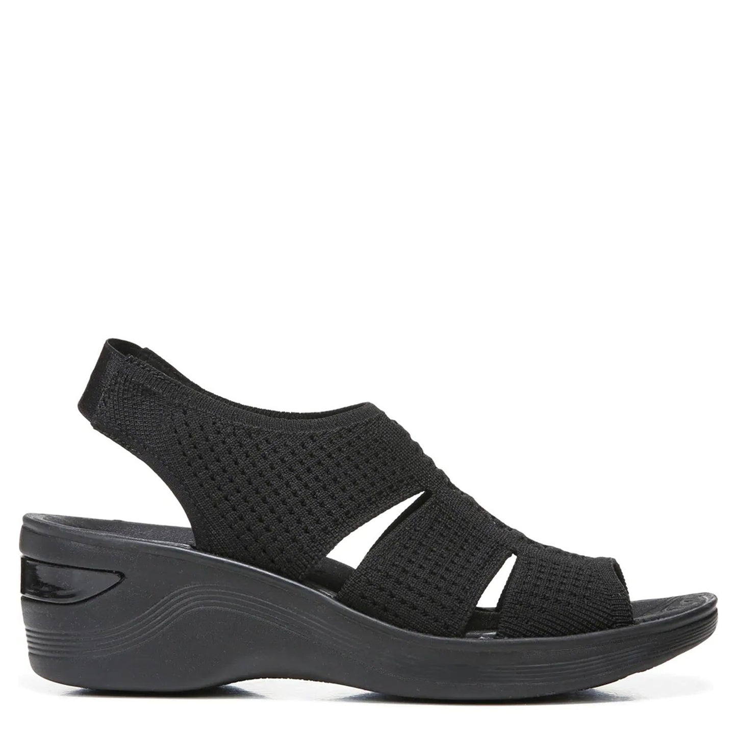 Peltz Shoes  Women's BZees Double Up Sandal BLACK KNIT H8864F2001