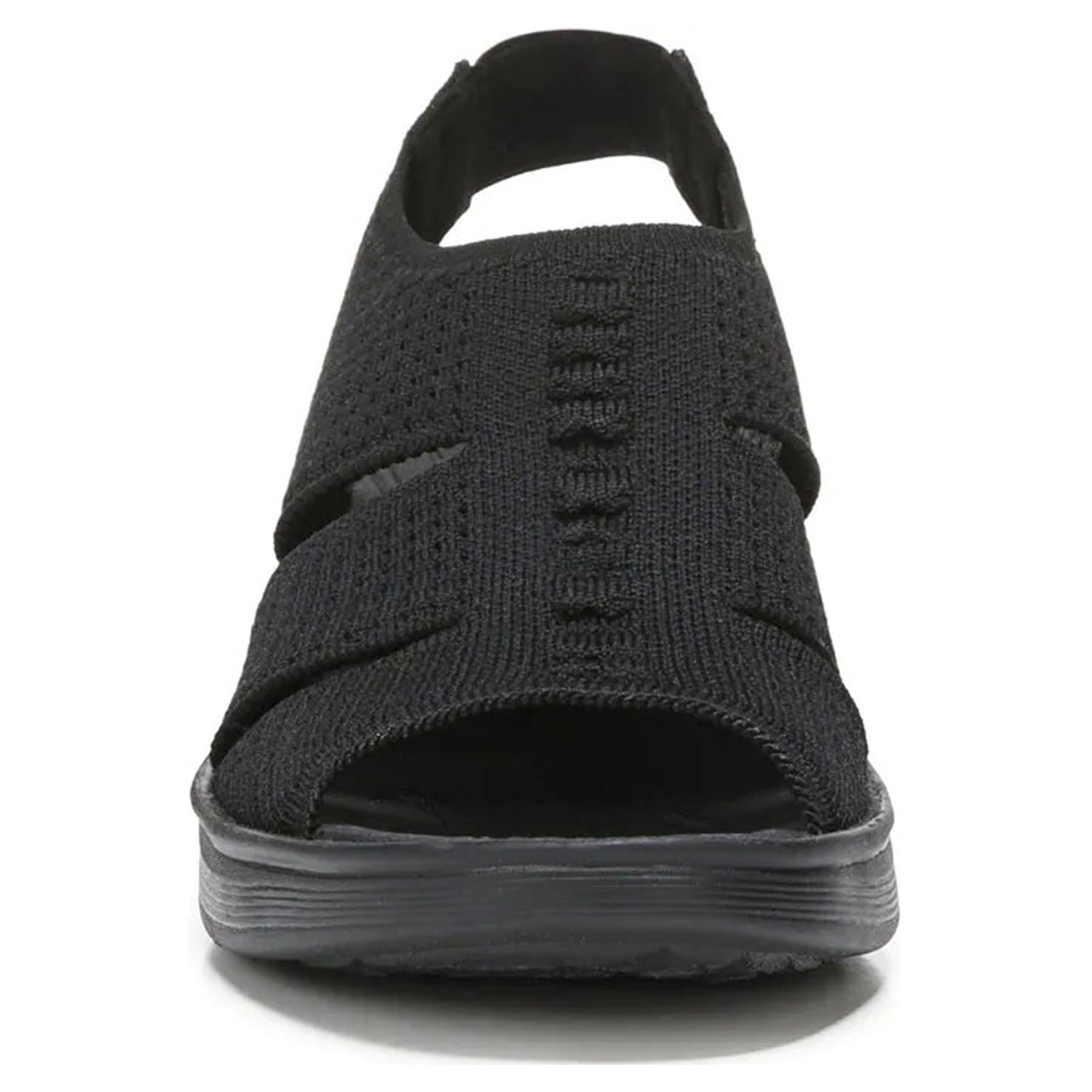 Peltz Shoes  Women's BZees Double Up Sandal BLACK KNIT H8864F2001