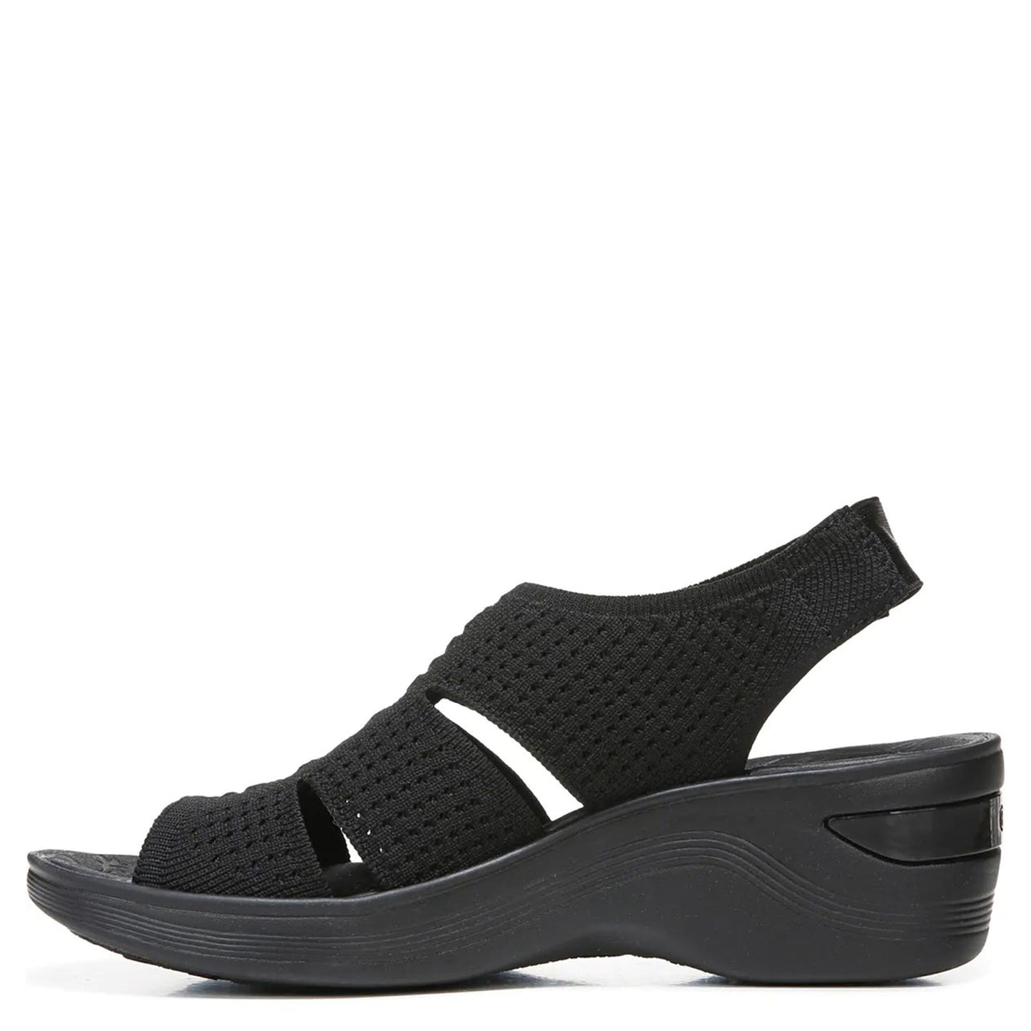 Peltz Shoes  Women's BZees Double Up Sandal BLACK KNIT H8864F2001