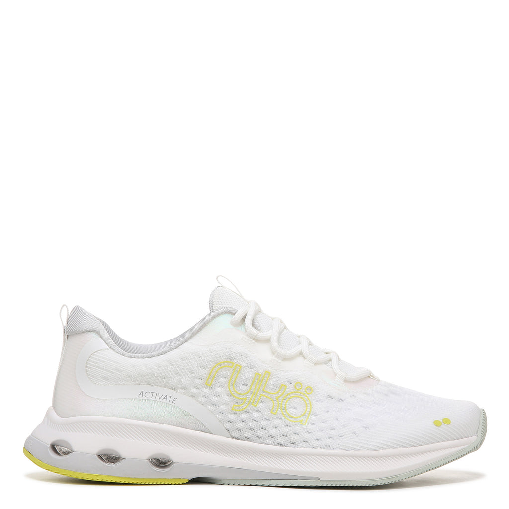 Women's Ryka Activate Walking Shoe WHITE / YELLOW H9083F1101