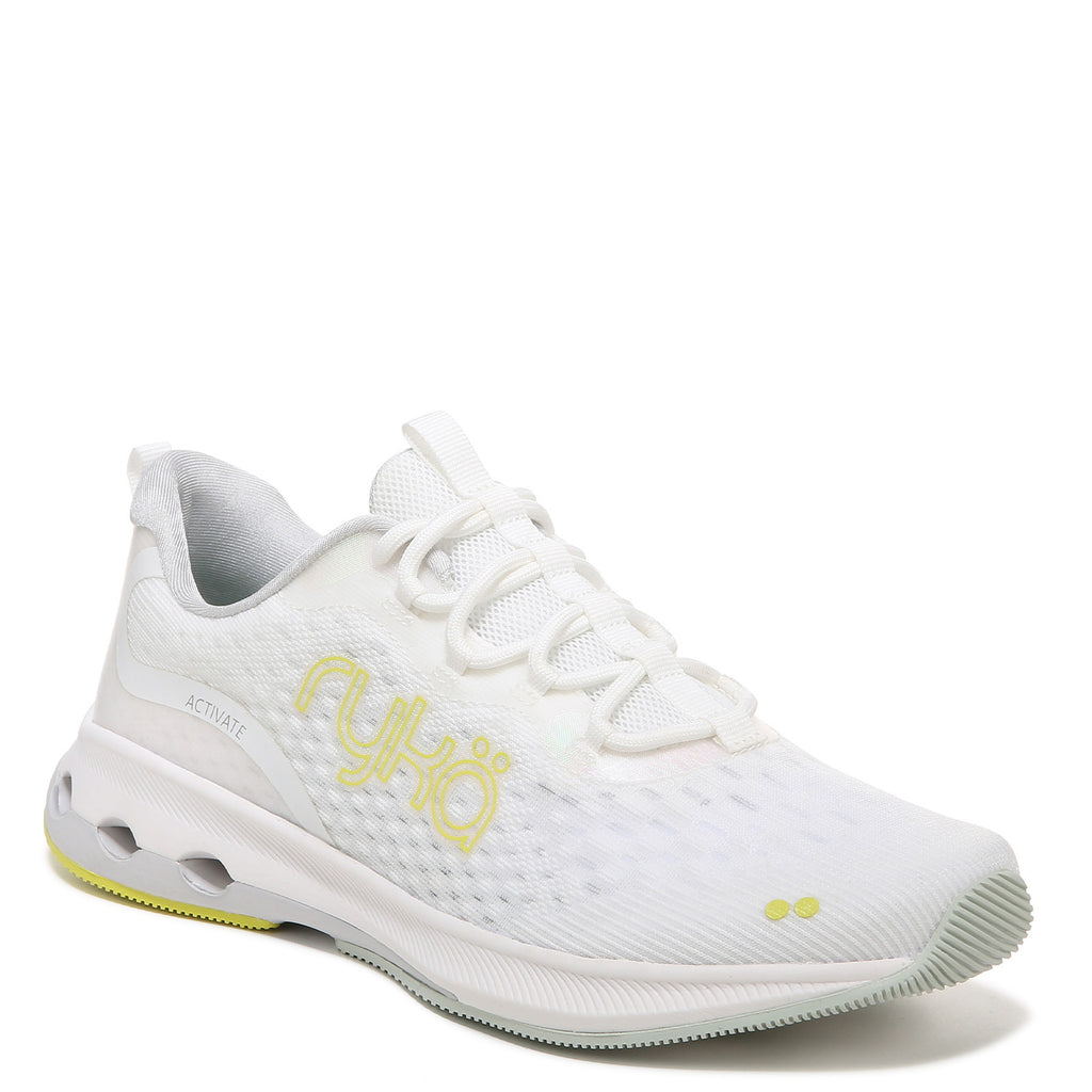 Women's Ryka Activate Walking Shoe WHITE / YELLOW H9083F1101
