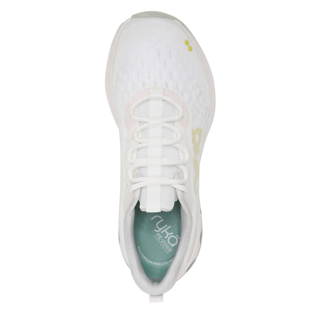 Women's Ryka Activate Walking Shoe WHITE / YELLOW H9083F1101