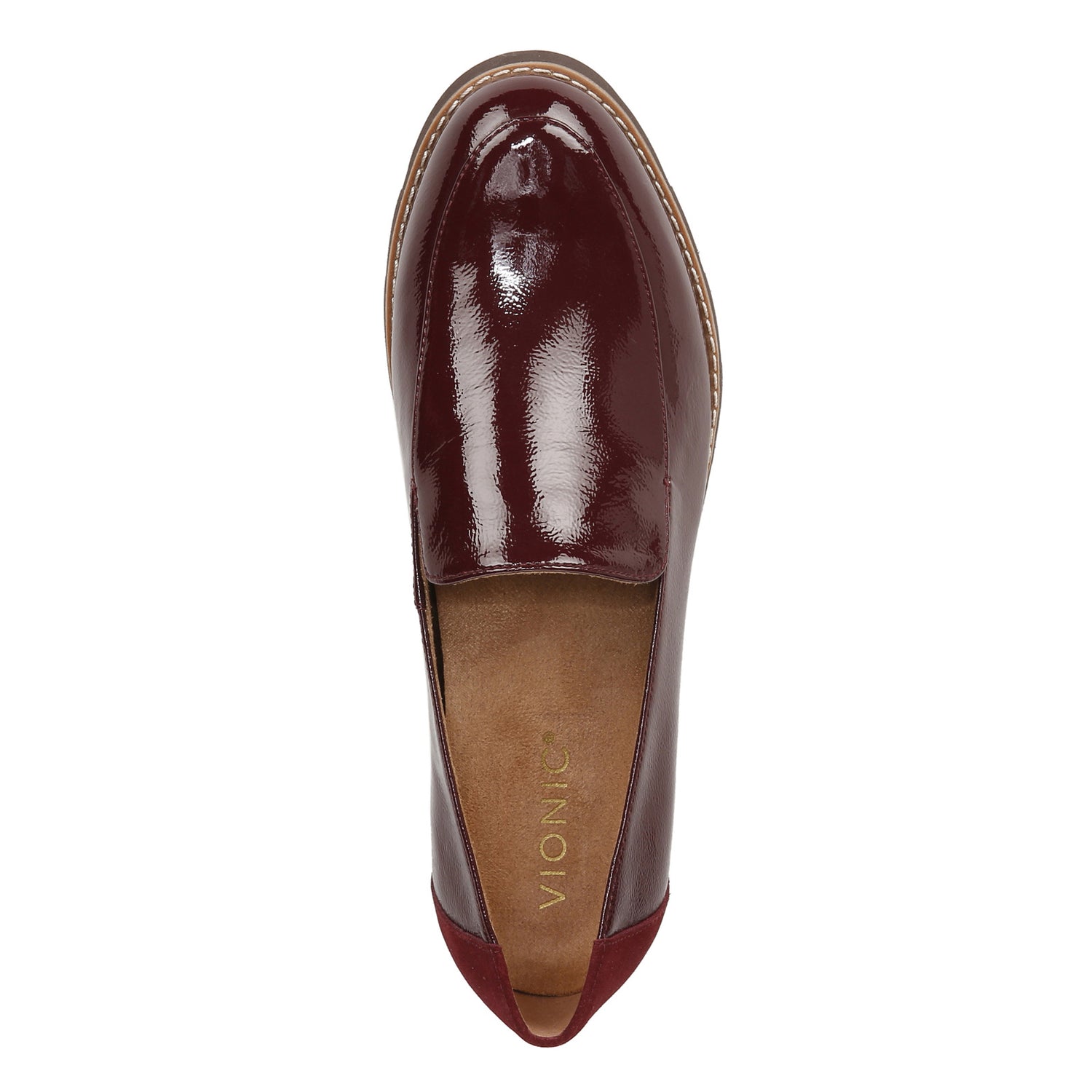 Peltz Shoes  Women's Vionic Kensley Loafer Burgundy Patent Leather H9623L2600