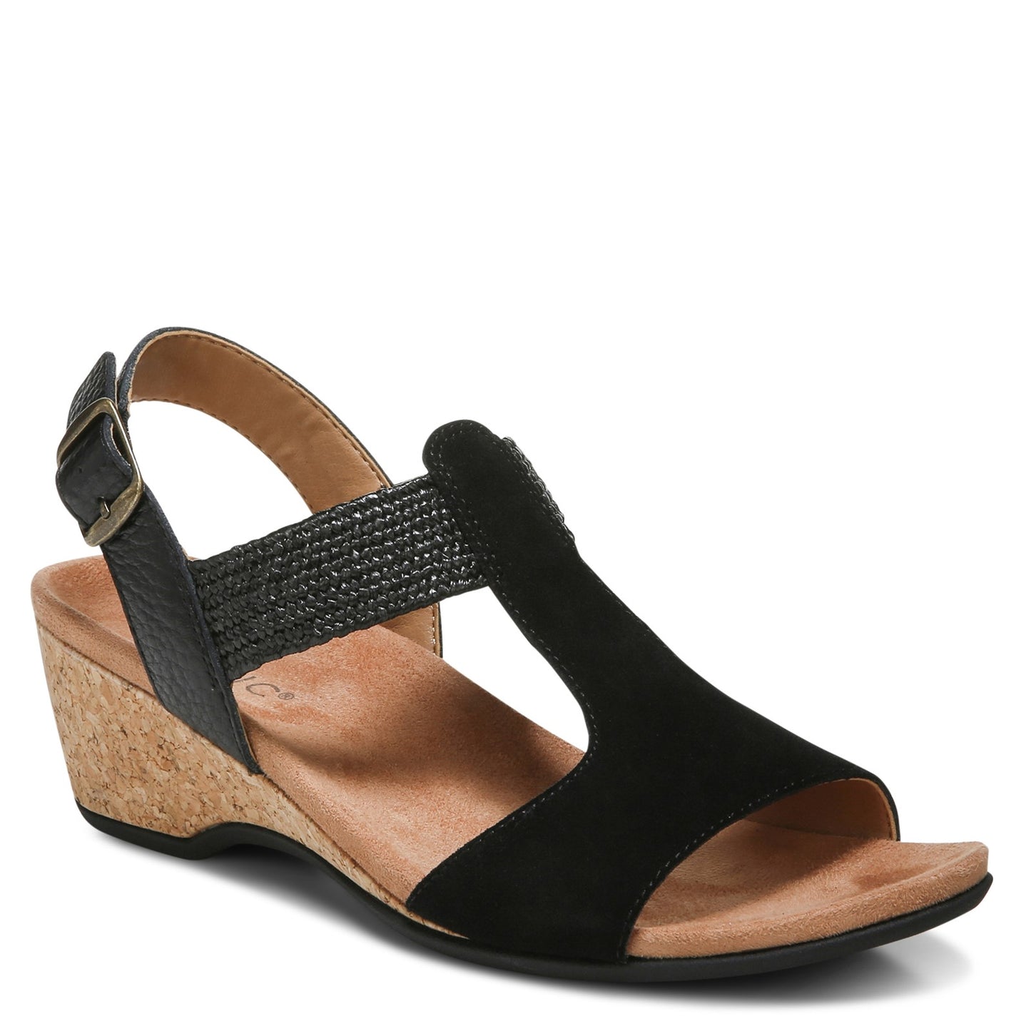 Peltz Shoes  Women's Vionic Kaytie Sandal BLACK H9647L1001