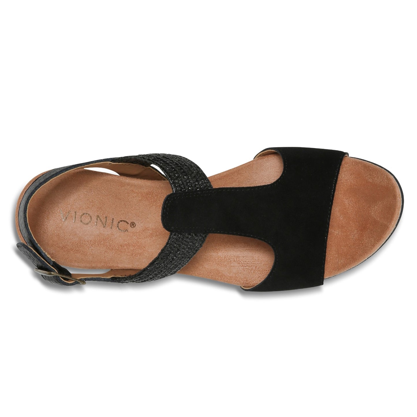Peltz Shoes  Women's Vionic Kaytie Sandal BLACK H9647L1001