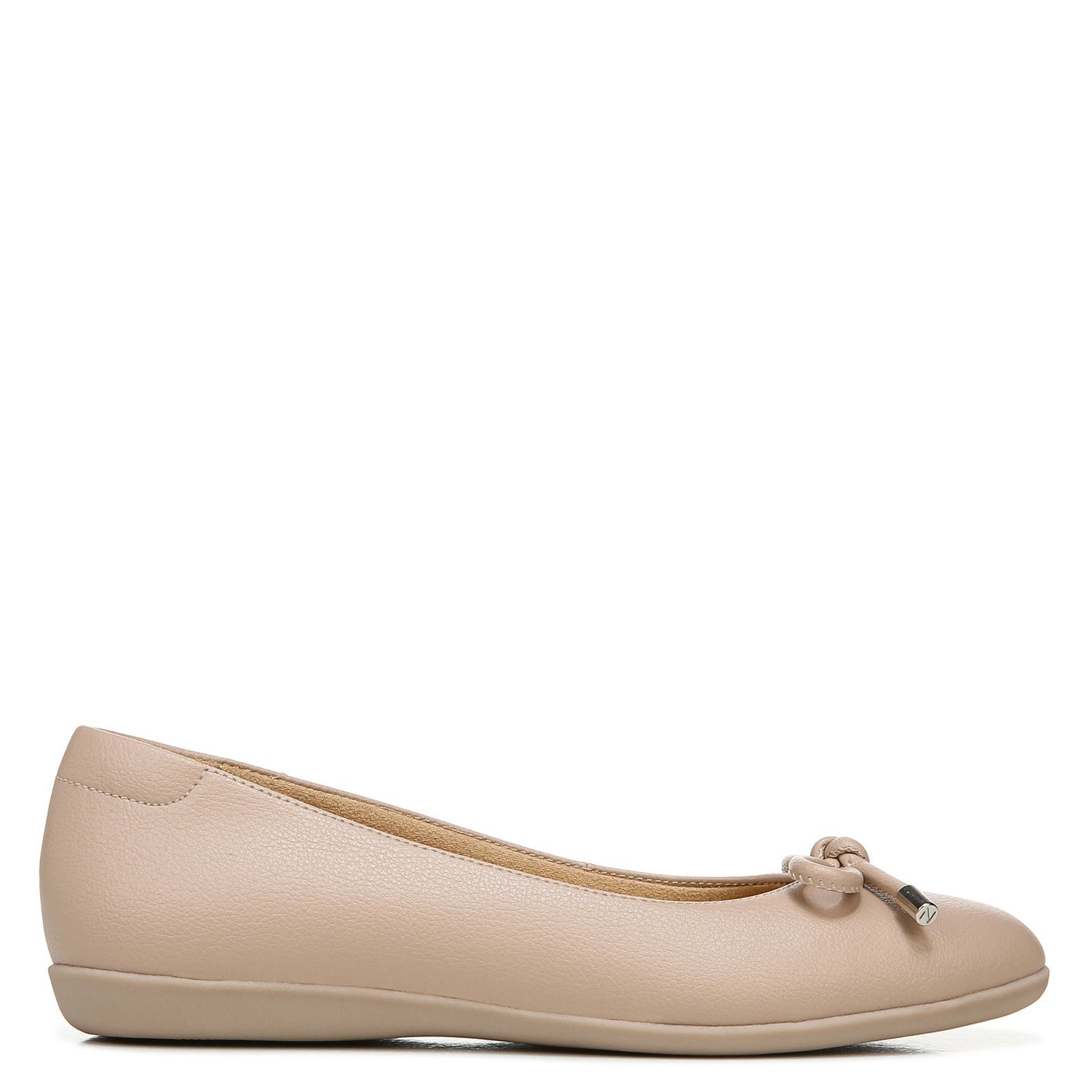 Peltz Shoes  Women's Naturalizer Vivienne Bow Flat BEIGE H9861S2650