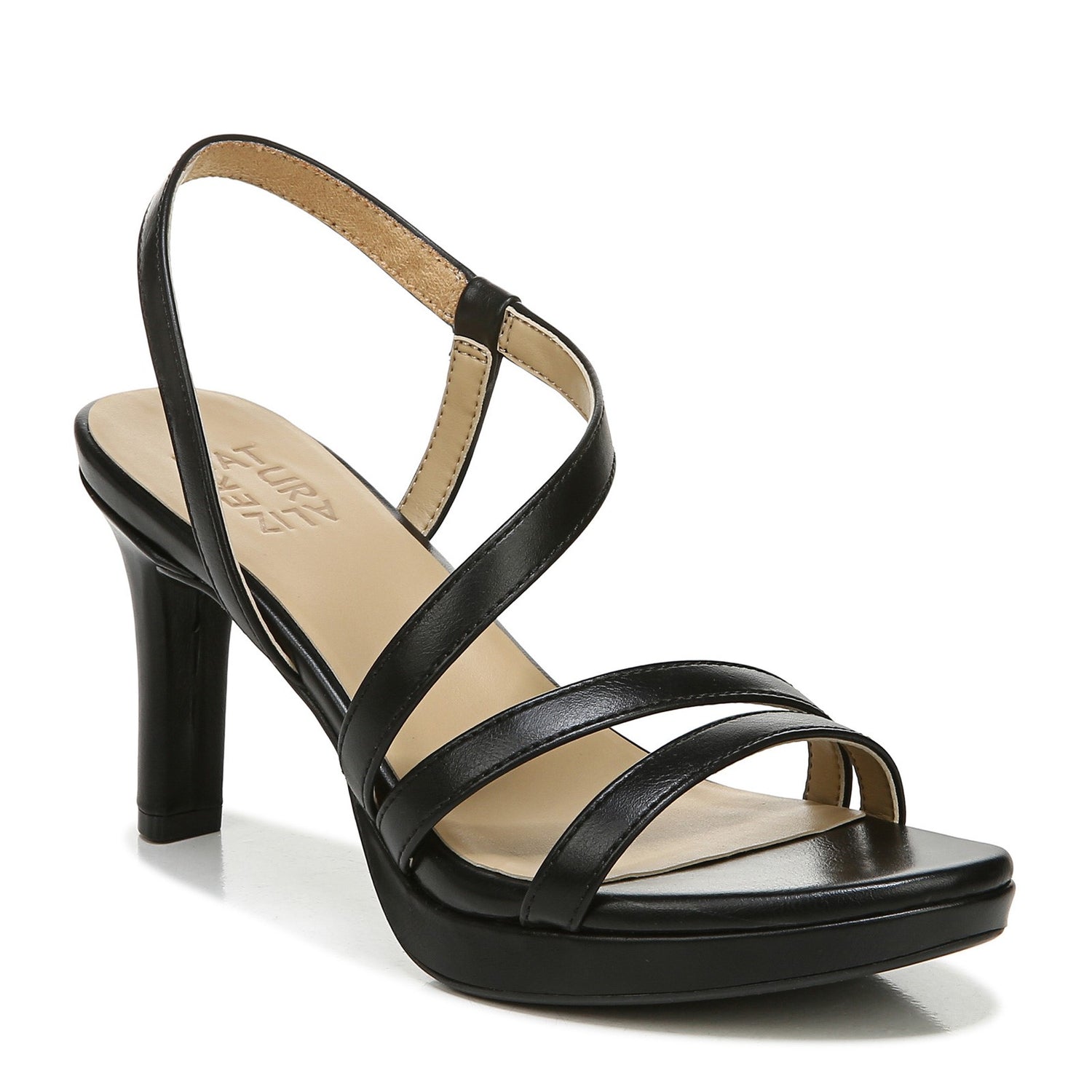 Peltz Shoes  Women's Naturalizer Brenta Strappy Sandal BLACK H9892S0002
