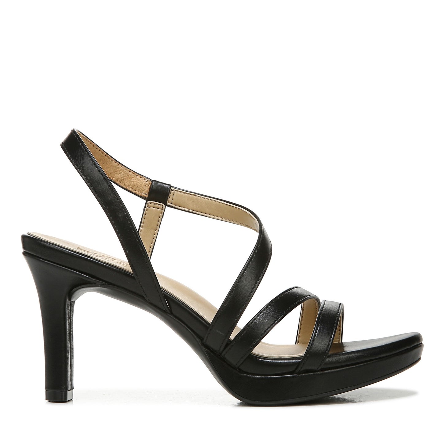 Peltz Shoes  Women's Naturalizer Brenta Strappy Sandal BLACK H9892S0002