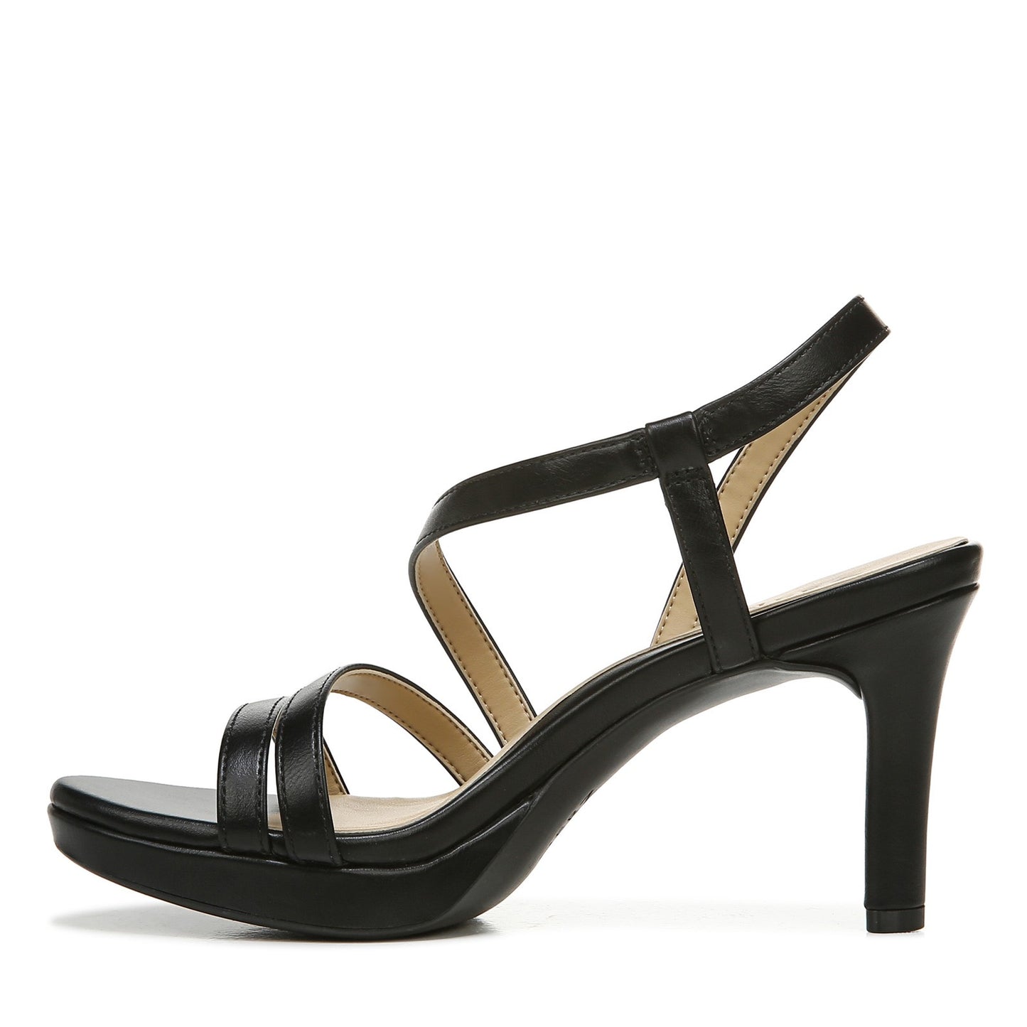Peltz Shoes  Women's Naturalizer Brenta Strappy Sandal BLACK H9892S0002