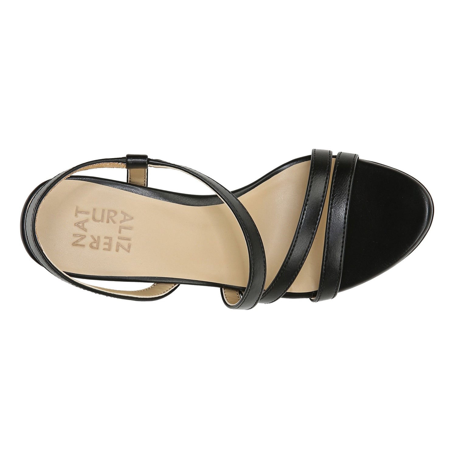 Peltz Shoes  Women's Naturalizer Brenta Strappy Sandal BLACK H9892S0002