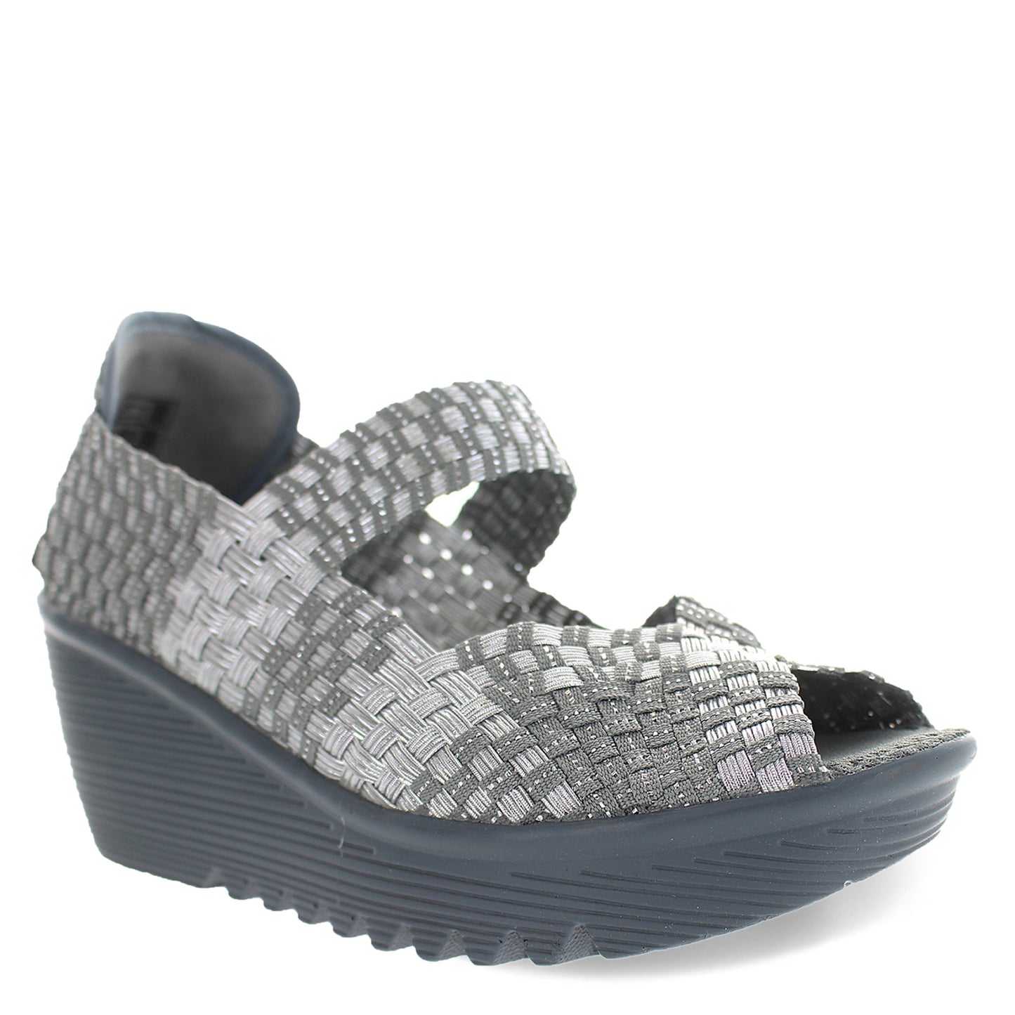Peltz Shoes  Women's Bernie Mev Halle Sandal SILVER GRAY HALLE SIL GREY