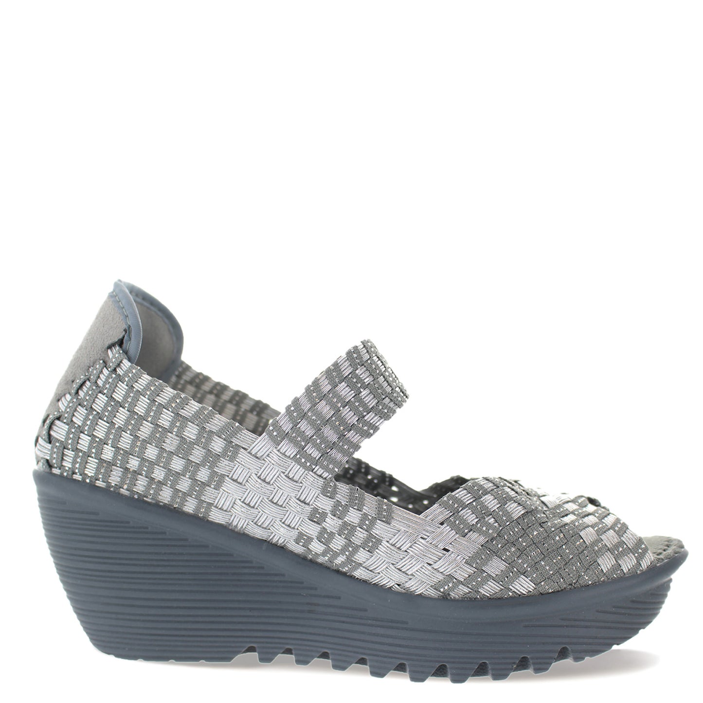 Peltz Shoes  Women's Bernie Mev Halle Sandal SILVER GRAY HALLE SIL GREY
