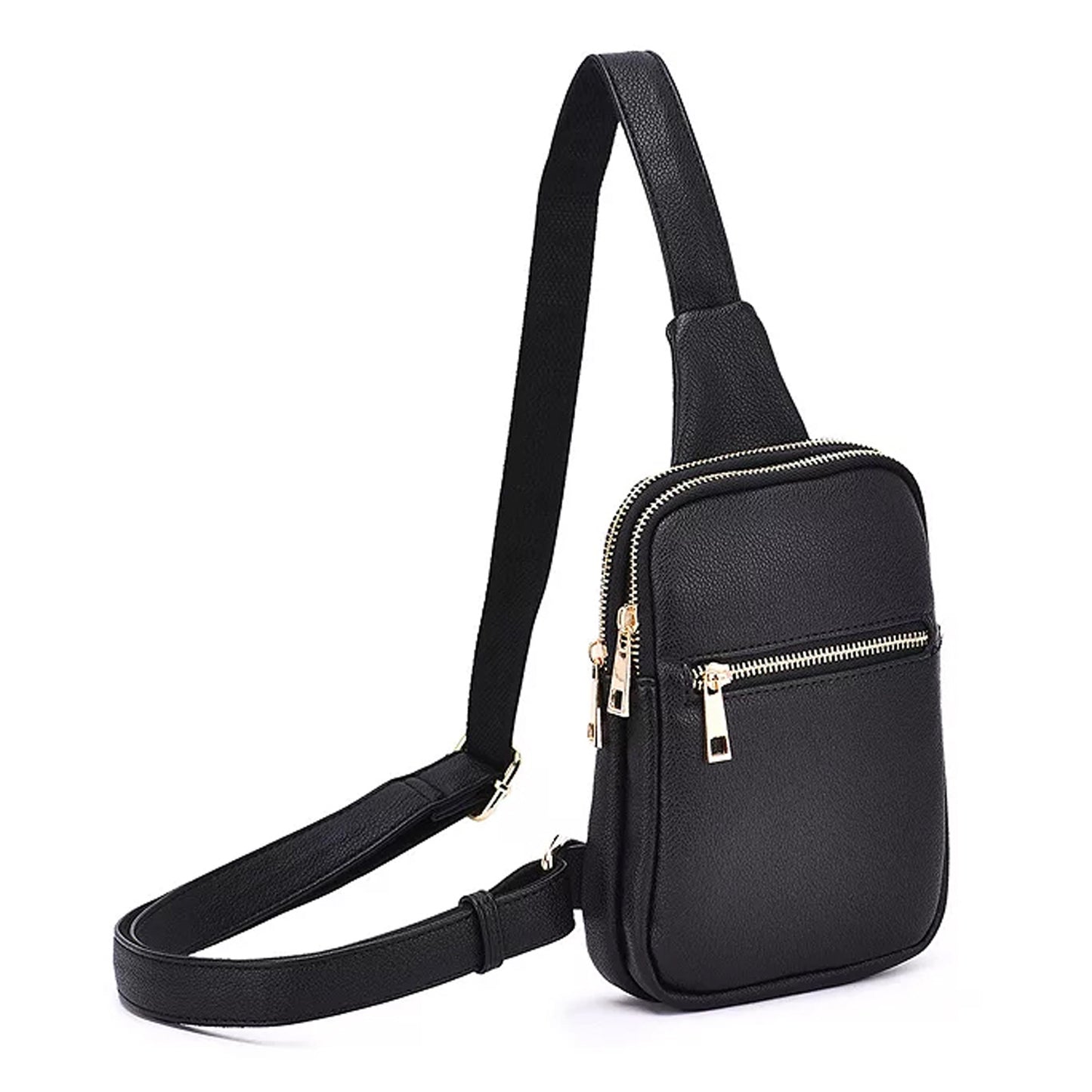 Peltz Shoes  Mellow World Handbags Justine Sling Bag Black HB22230-BLACK