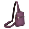 Peltz Shoes  Mellow World Handbags Justine Sling Bag Plum HB22230-PLUM
